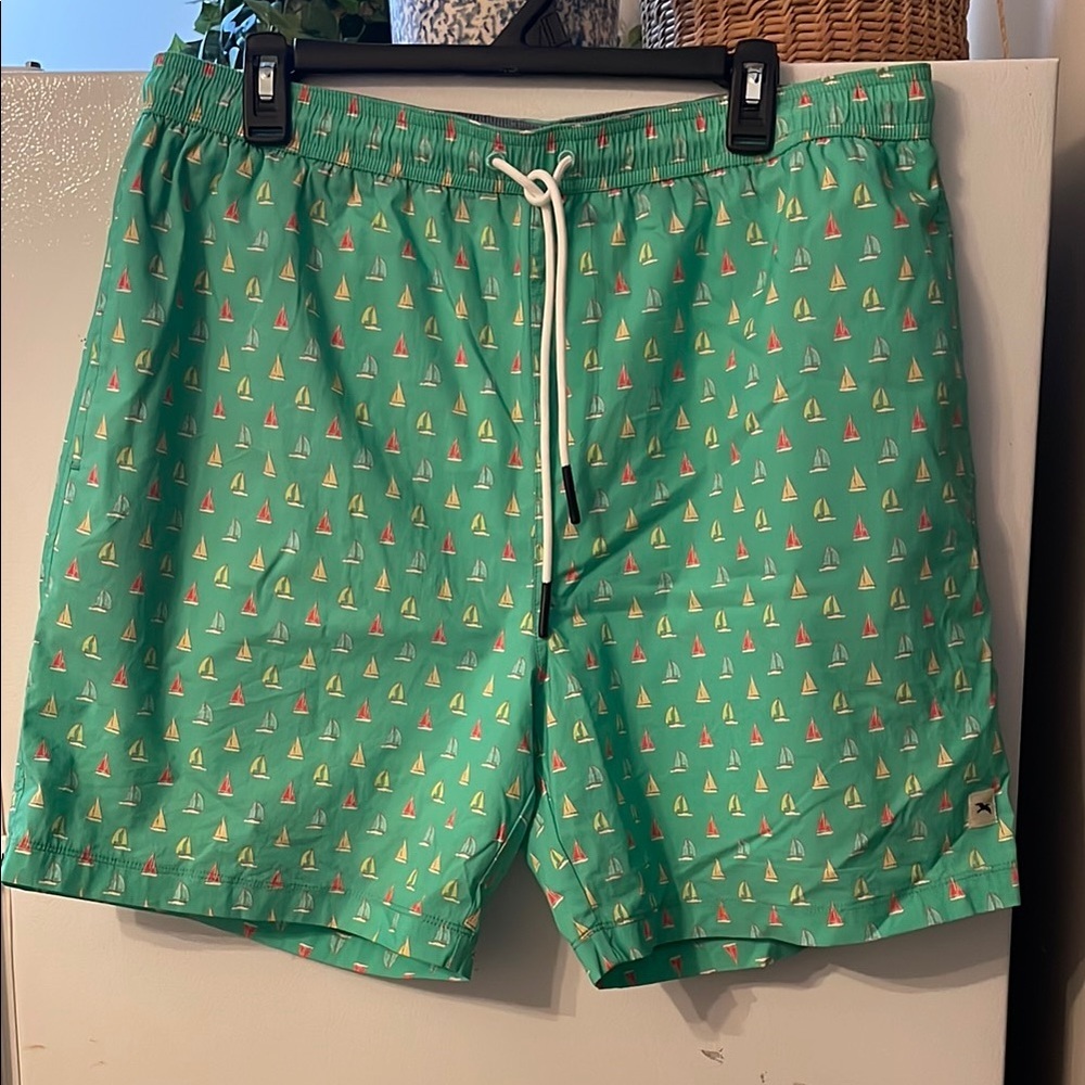 Henri Costa Costal XXL Hyannis Green Swim Short‎ NWT Pockets